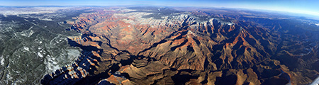 An amazing panorama from our Grand Canyon hot air balloon flight on December 16, 2015!